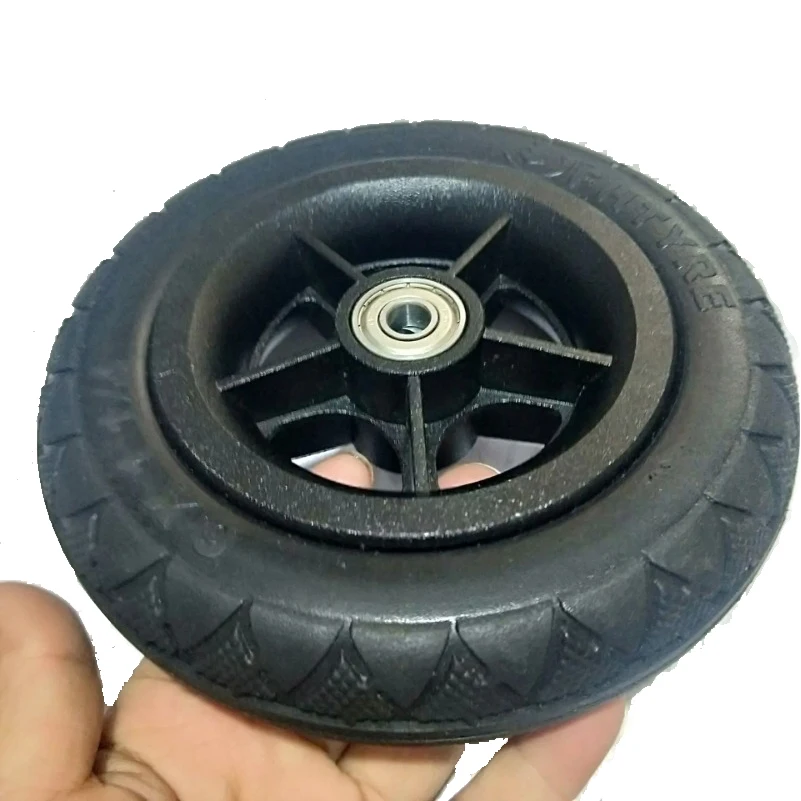 Cannot break through 6x1/4 soild tire hub 6X1 1/4 solid  wheel for folding bicycle s mini surfing electric scooters