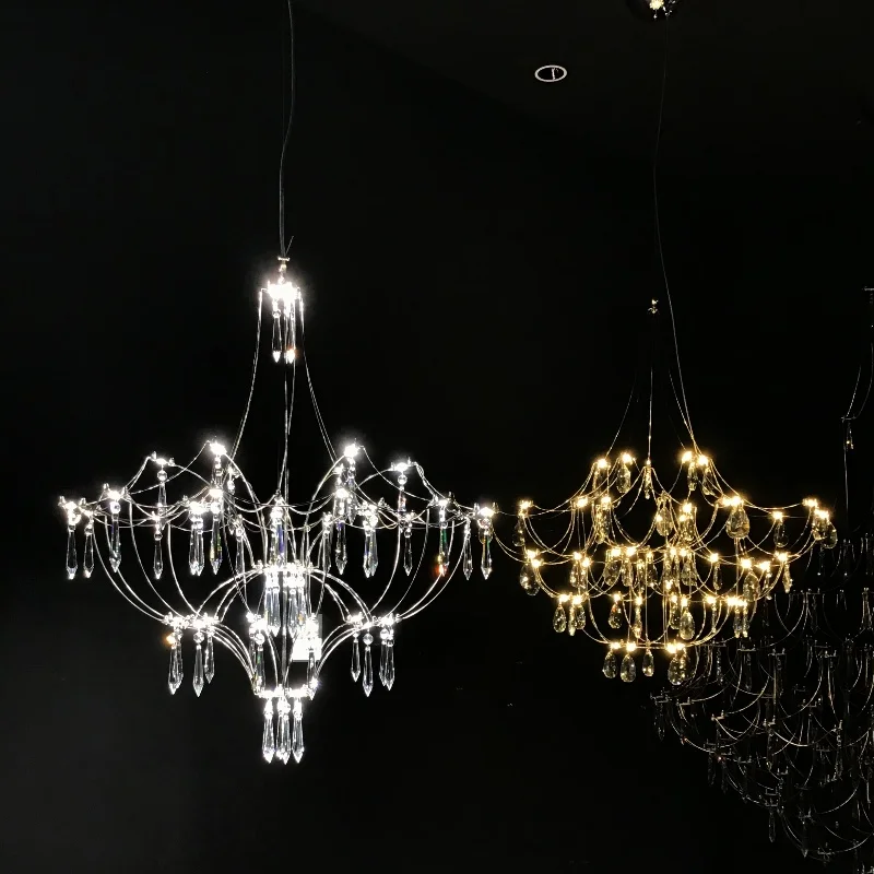 New 2026 living room pendant light with a high-end feel, starry sky, fireflies, villa art, dining room, bedroom, dressing room