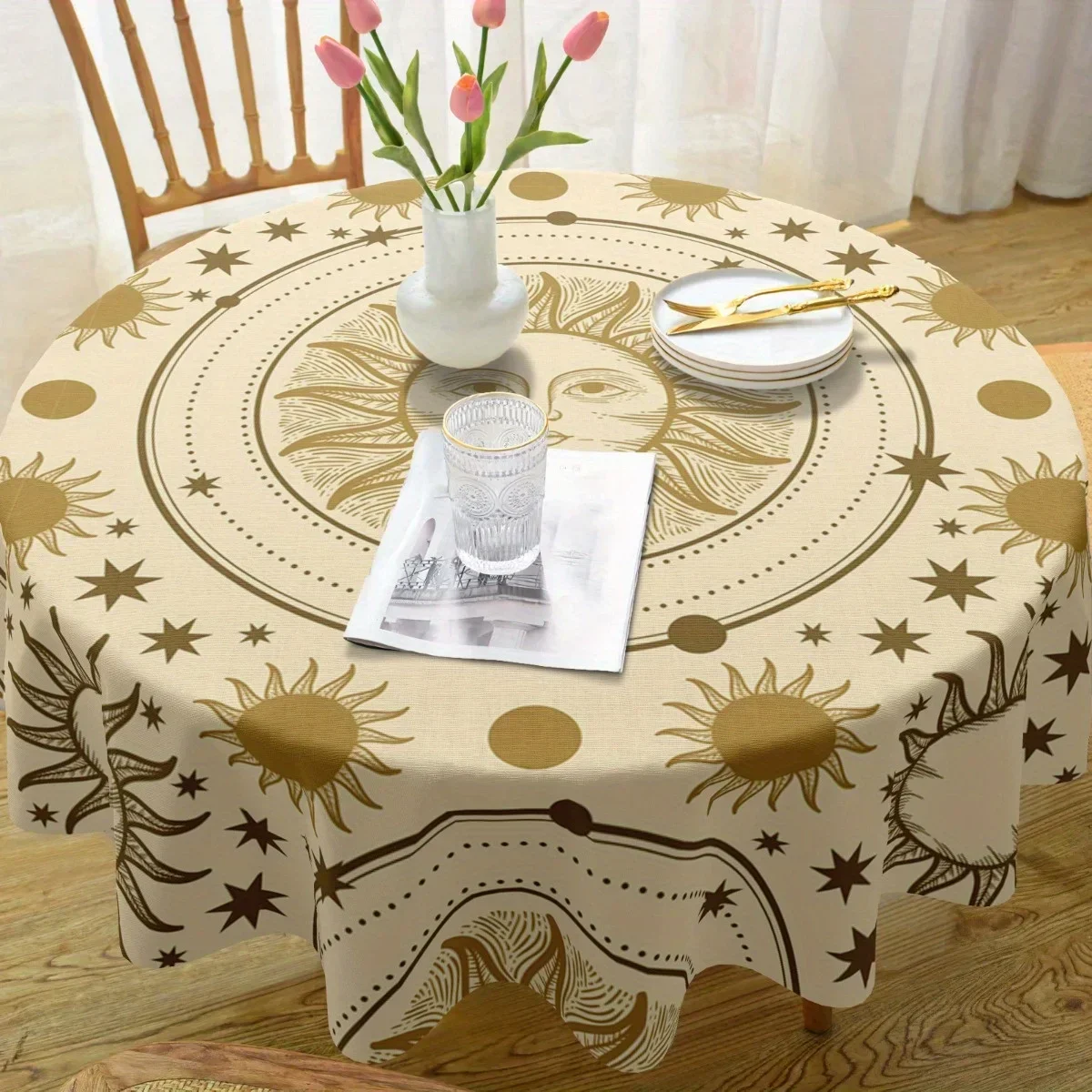 1PC Elegant Sun Mandala Tarot - Perfect for divination, pendulum tabletop games, Halloween, Christmasxzj