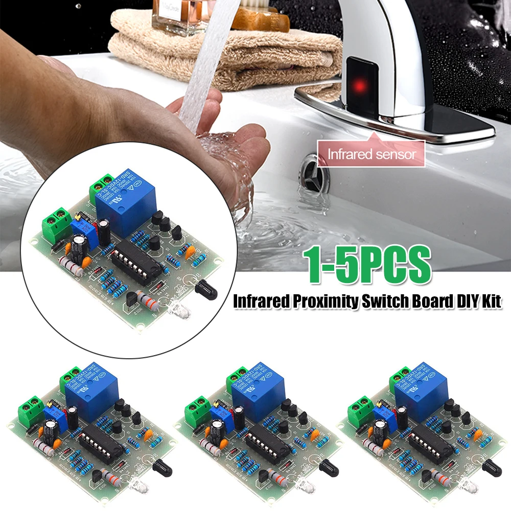 Infrared Proximity Control Switch Board DIY Kit 0-40s Delay Time Adjustable Automatic Faucet IR Sensor Module