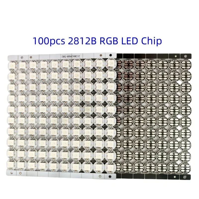 20/50/100Pcs DC5V WS2812B LED Bead Individually Addressable WS2811IC RGB 2812B LED Heatsink Board SMD 5050 RGB Built-in LED Chip