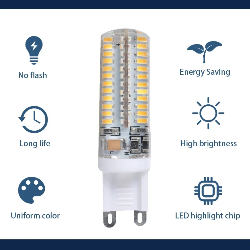 Imagem -03 - Lâmpada Conduzida g9 7w 9w 10w 12w ca 220v240v Smd 2835 3014 360 Graus Substituem a Lâmpada do Halogênio Pcs Lot