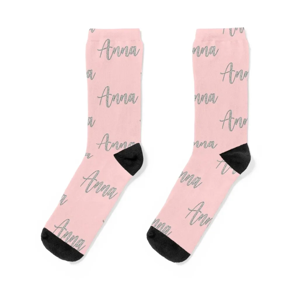 

Anna name, Dalmatian pattern Anna first name Socks Rugby luxury hiphop hockey Boy Child Socks Women's