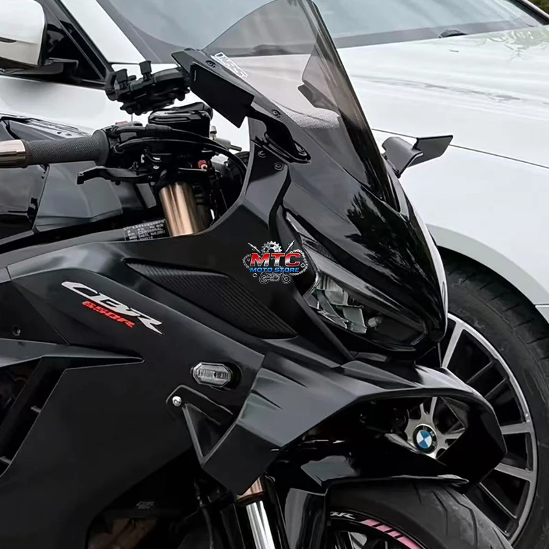 For Honda CBR650R CBR 650R 2019 2020 2021 2022 2023 Fixed Front Lip Spoiler Fixed Wing Spoiler Fairing Kit ABS Injection Molded