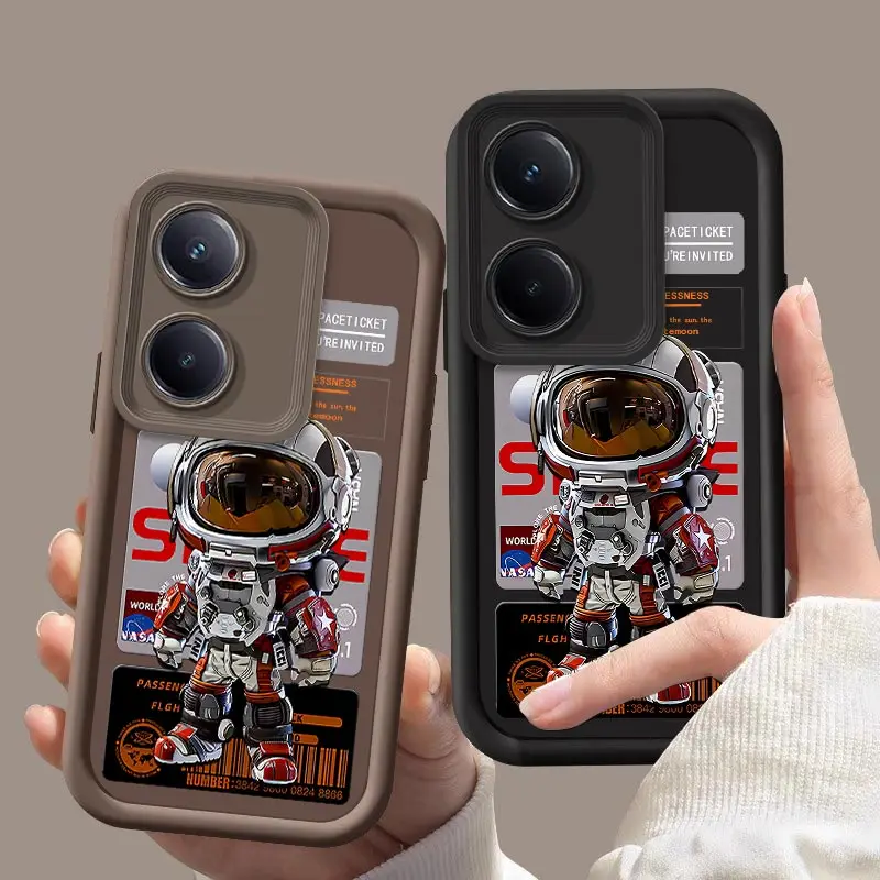 Y100 Astronauts Phone Case For VIVO Y91 i Y89 V29 V29Pro V27 25 23 V21 X90 Pro X80 X70 Shockproof Protection Back Cover