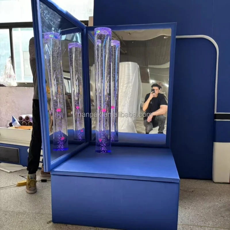 Sensory Bubble Tube Mirror Station | Soft Play Sensory Equipment Calming InteractiveToy for Kids Sensory Room Play Cafe Mall