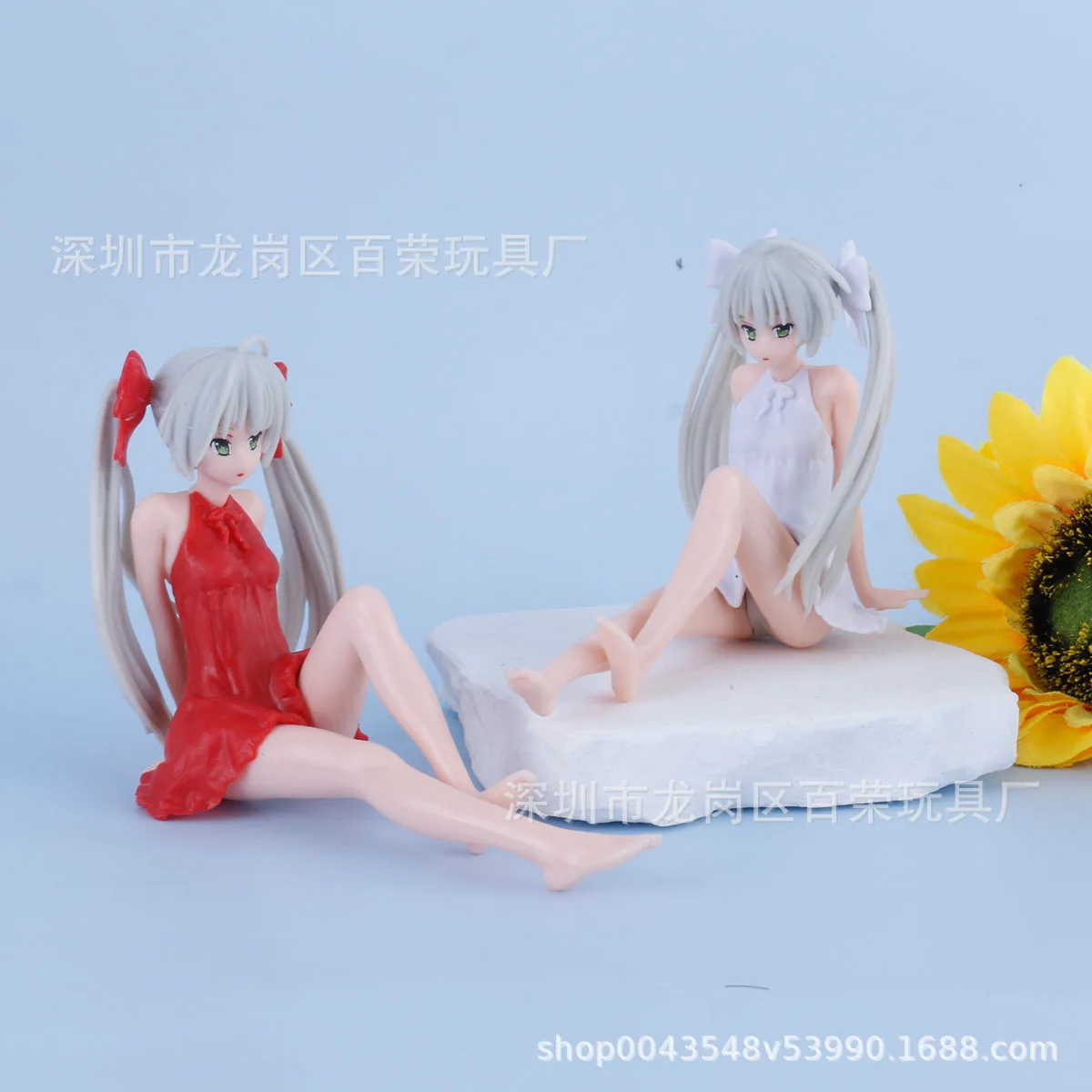 2 types Anime Figure Cartoon kawaiii Yosuga no Sora Kasugano Sora sitting position Action Figure Host Computer Chassis Decor car