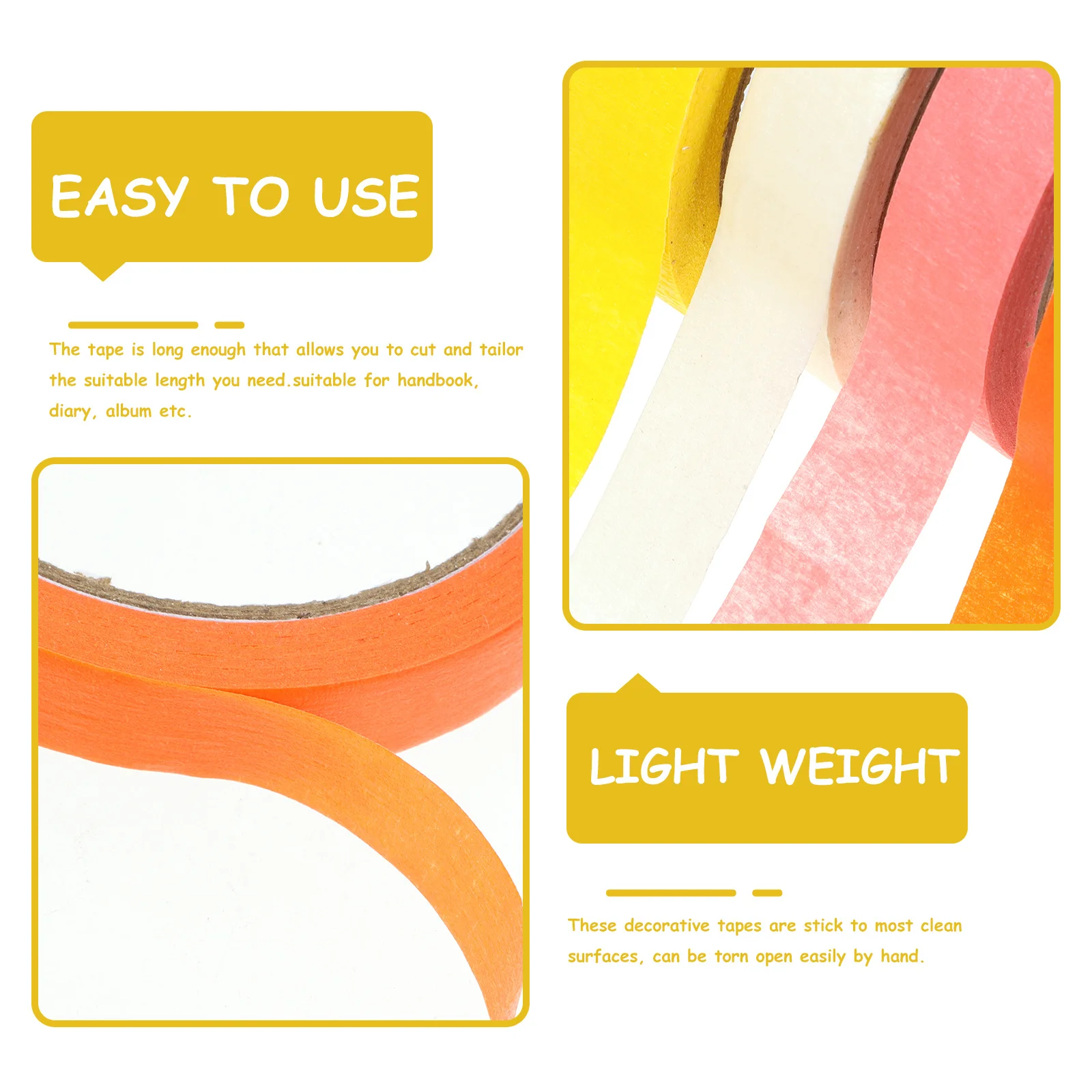 

DIY Craft Tape Roll Decorative Tapes for Gift Wrapping Scrapbooking Holiday Decorations Journal Embellishment Uv Craft Tape