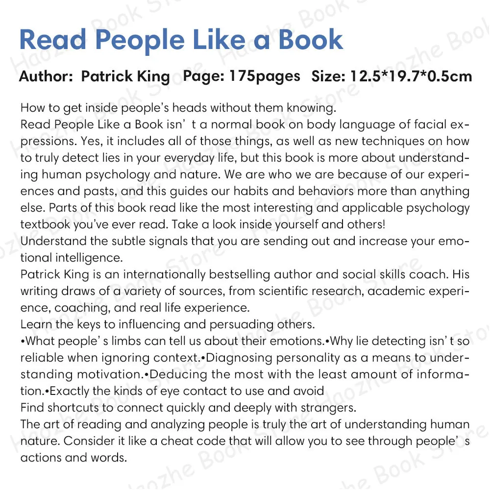 Read People Like A Book: How To Analyze, Understand, and Predict People’s Emotions, Thoughts, Intentions, and Behaviors