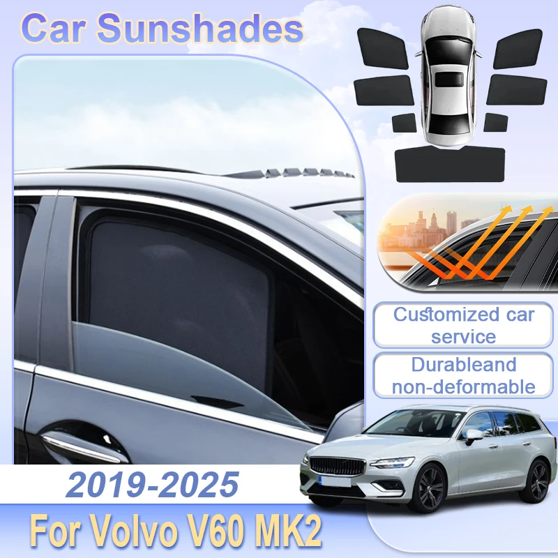

Солнцезащитная сетка на окна для Volvo V60 MK2 2019-2025: магнитные шторки для конфиденциальности, аксессуары