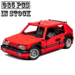 New MOC-109517 205 Red Version Supercar Racing Car Model Technical Building Block Educational Toys for Boys Birthday Gifts