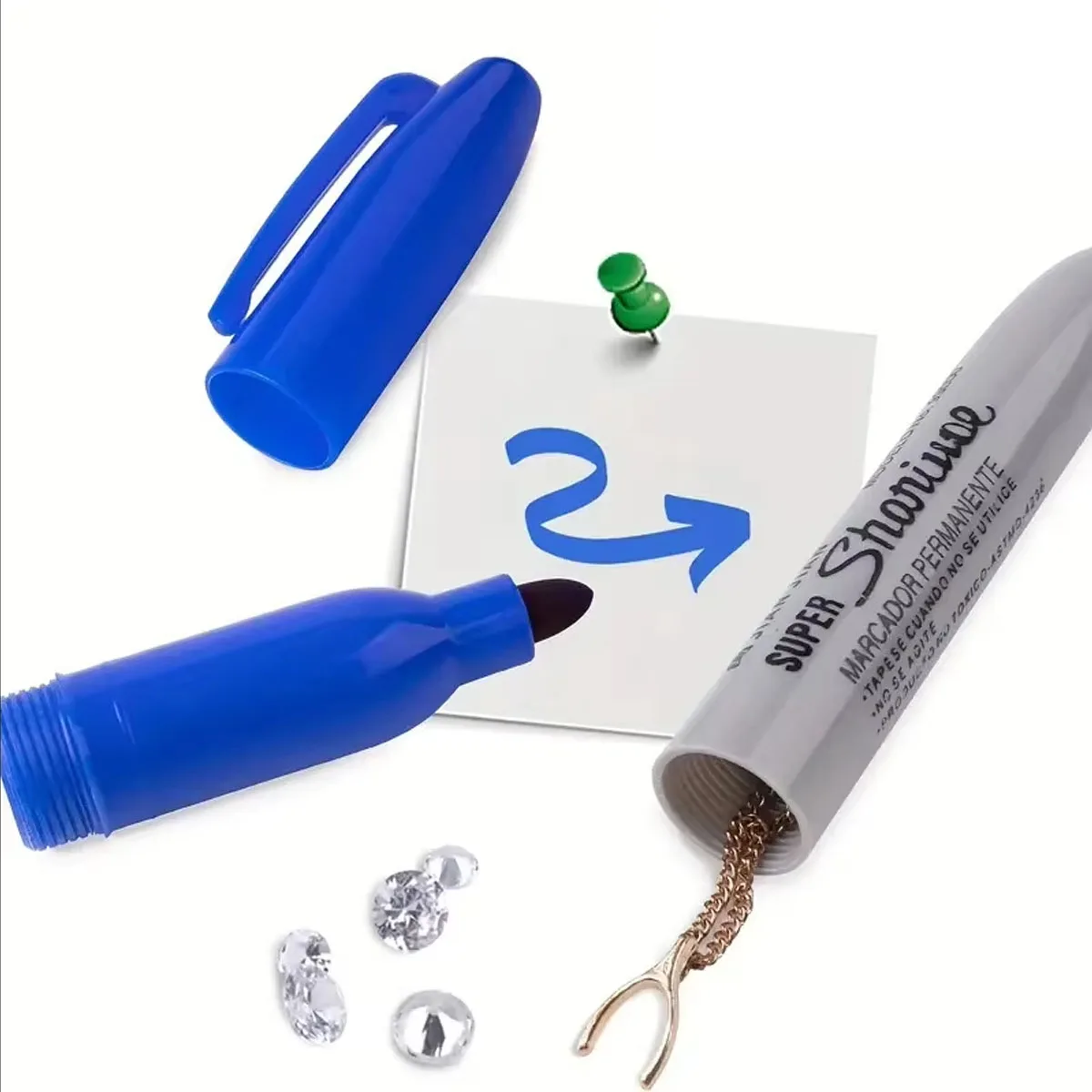 위장 가짜 마커 숨기기 물건 돈 숨기기 도구 검정색 마커 숨기기 개인 돈 보석 안전 전송 쓰기 가능