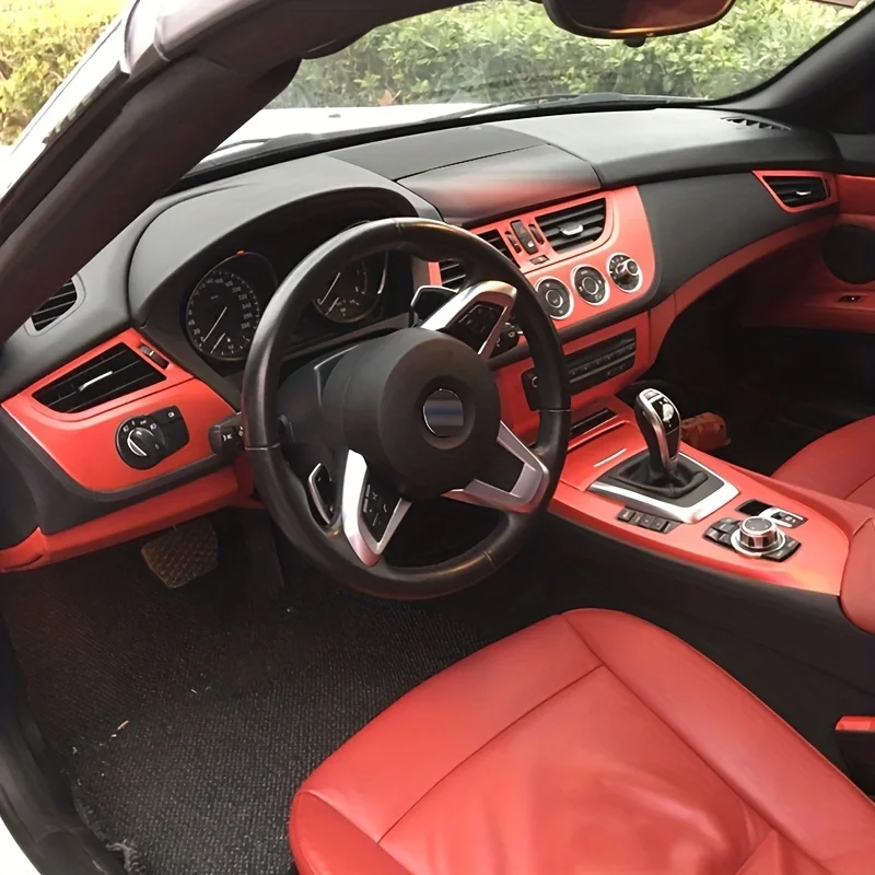 Carbon Fiber For BMW Z4 2009-2016 E89 Film Interior Stickers Center Console Gear Dashboard Air Door Handle Lift Panel