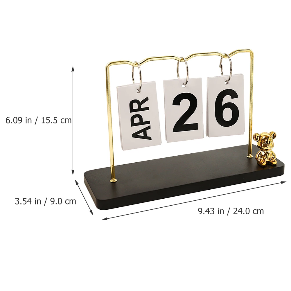Metal Desk Design Reusable Standing Office Home Reusable Calendar Decor Desk Calendar For Home Compact Size