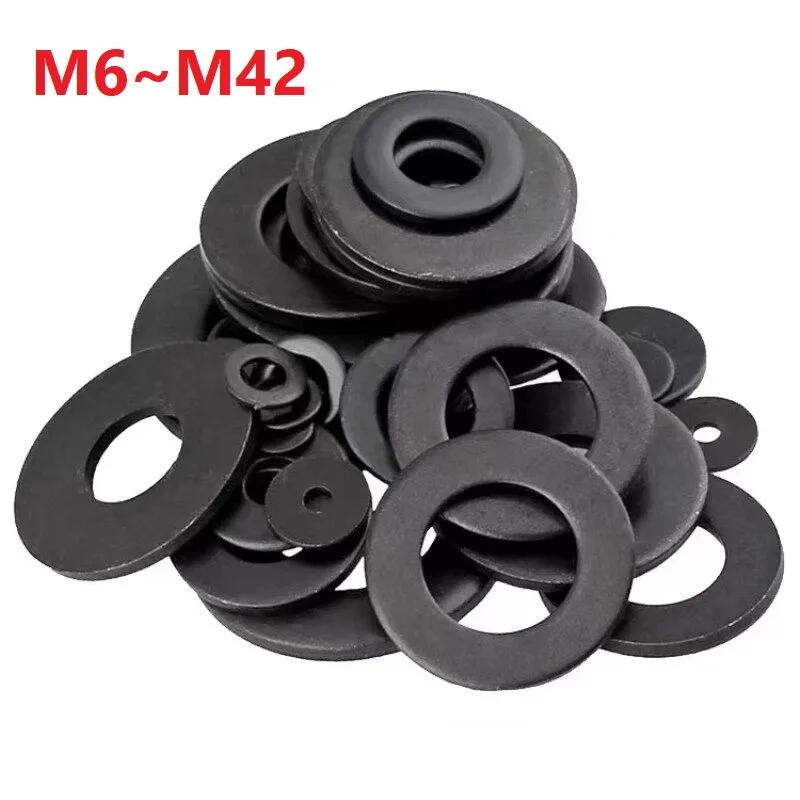 

Guangluo M6 M8 M10 M12 M14 M16 M18 M20 M22 M24 M27~M42 Black Grade 12 Carbon Steel Flat Washer Plain Gasket Pad