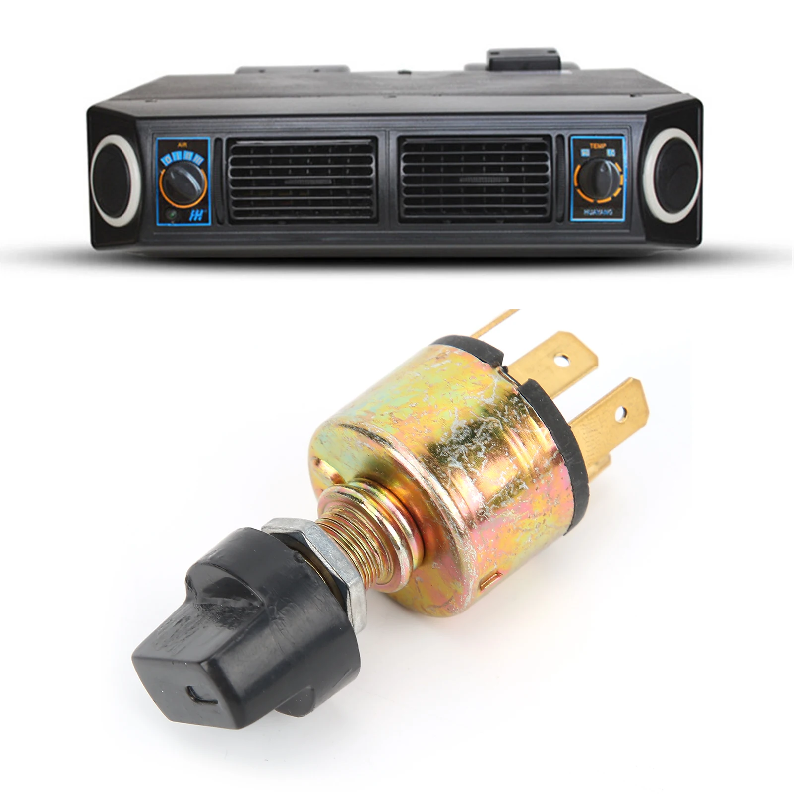 3 Position AC Control Air Conditioning 3 Speed Blower Switch AC Control Plastic Rotation Knob Universal for 12V 24V Car Truck
