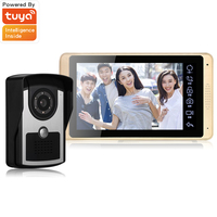 SYSD Wifi Video Doorbell with 7 inch Touch Screen Monitor Tuya Intercom Home Security System Infrared Camera