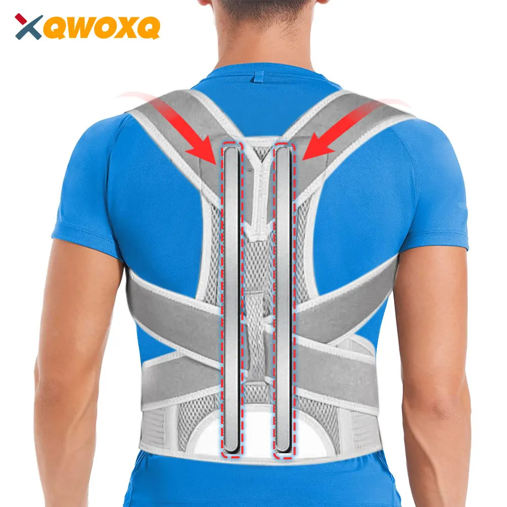 Professional Back Brace for Women and Men Posture Corrector Improve Posture Lumbar Support Shoulder Lower Upper Back Pain Relief