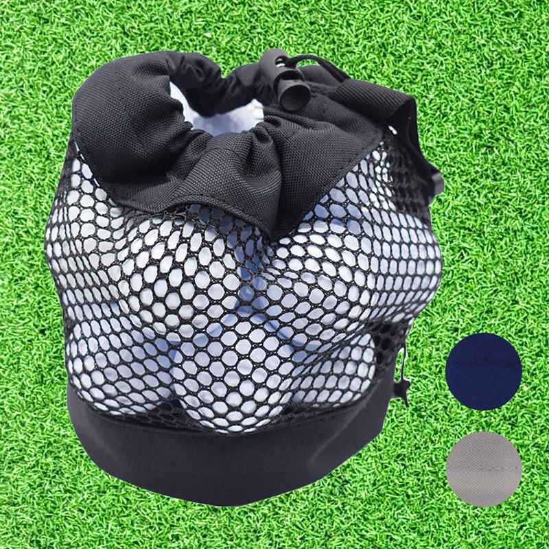 

1Pc Golf Ball Pouch Bag With Drawstring Closure High Quality Mesh Nylon And Hanging Plastic Clip Convenient To Hang On Golf Bag