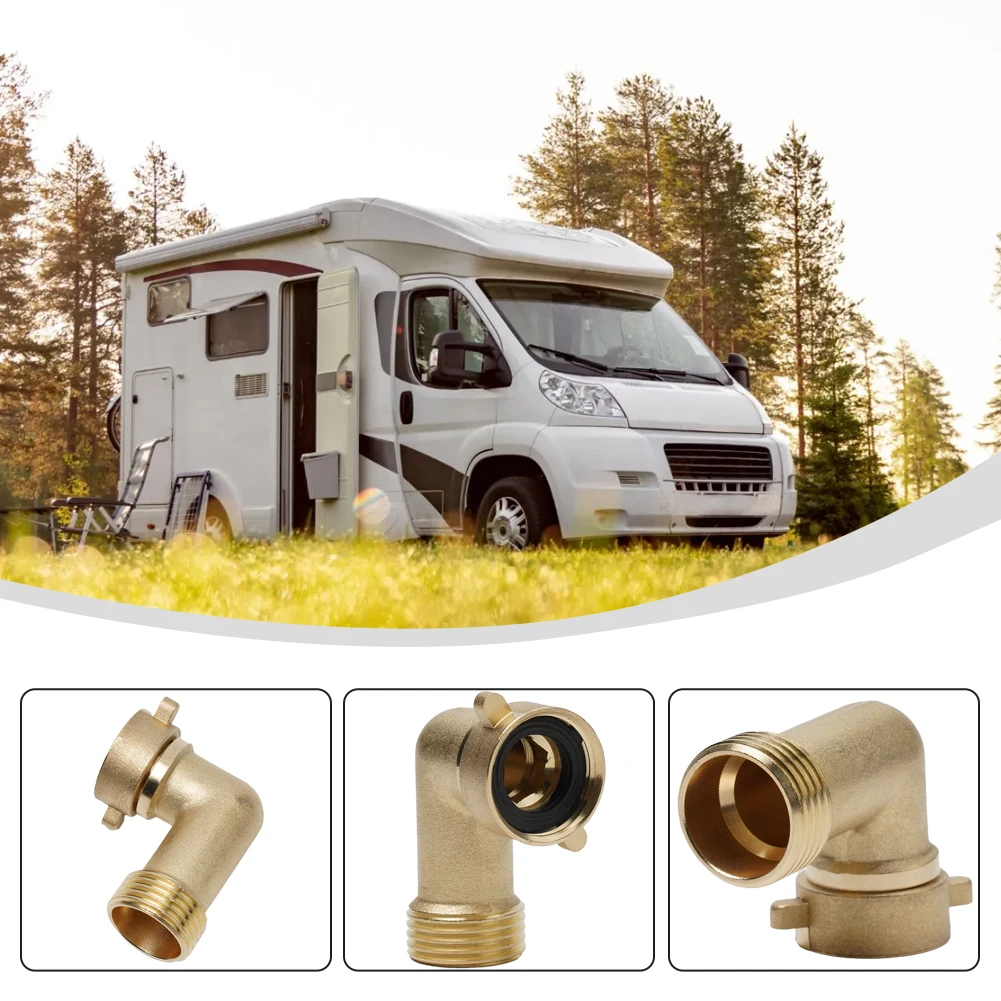 Joint 90 Degree Angle Water Pipe RV Water Intake Hose Fittings Accessories Brass High Quality Replecement Camper