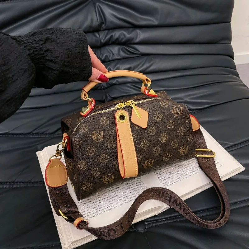 

High-end fashion Boston pillow bag, women's new retro light luxury single shoulder bag, crossbody bag