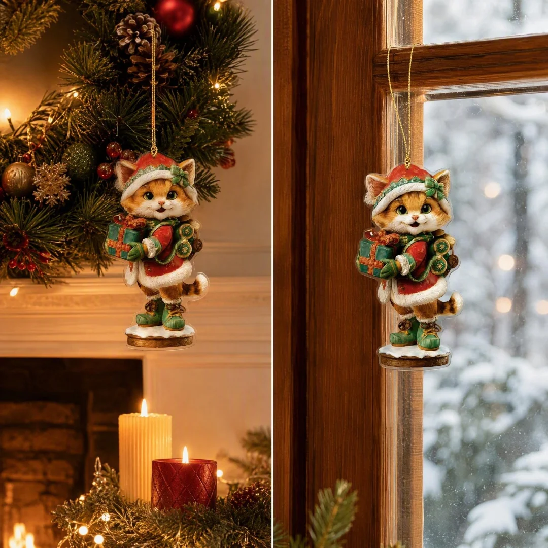 Christmas Hanging Decoration Hat-Wearing Hat-wearing Ornament Christmas Tree Ornament Playful Drop Ornament For Background Wall