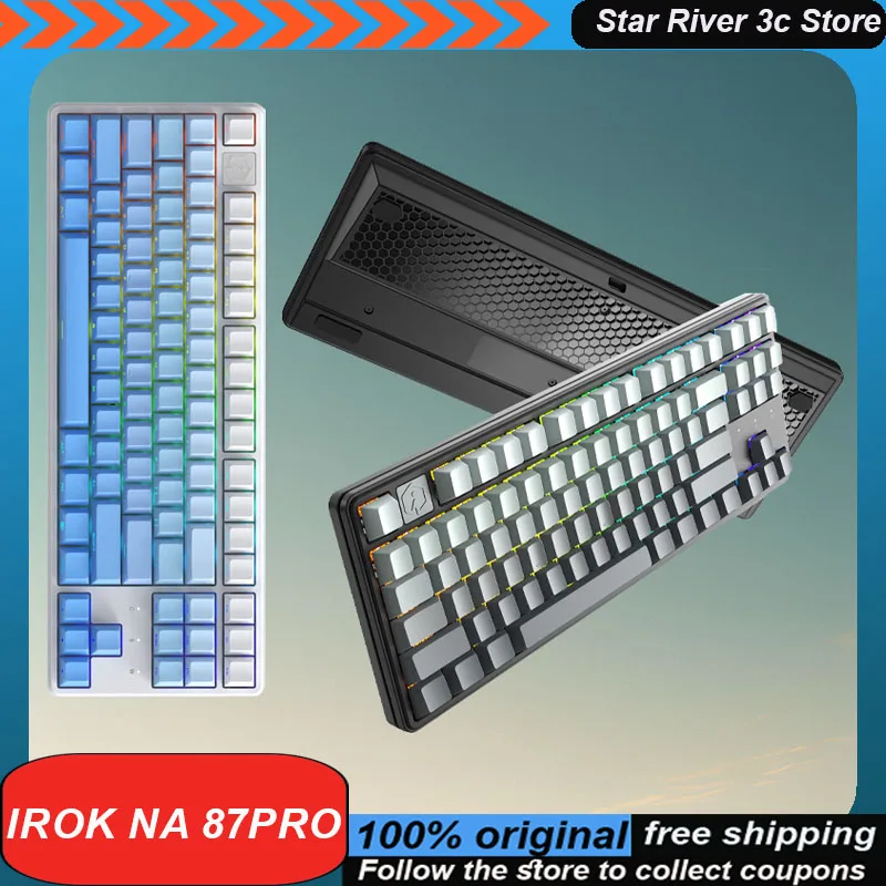 

Irok Na 87 Pro Mechanical Keyboard 8000hz Return Low Latency Esports Magnetic Axis Hot Plug Rgb Customized Gaming Keyboard