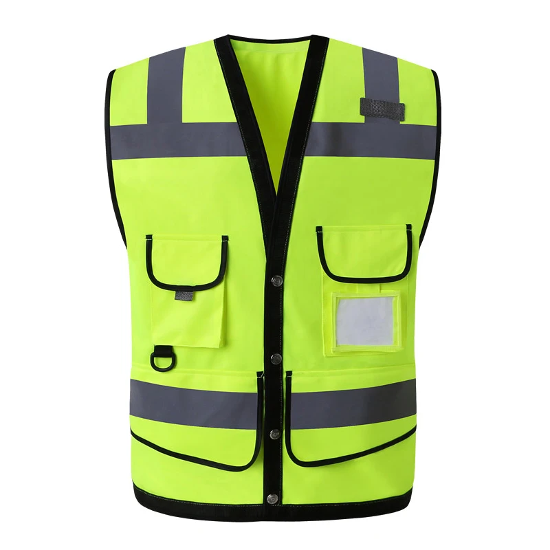 

Reflective Vest Construction Landscape Sanitation Traffic Safety Vest Multi Pocket Reflective Clothing