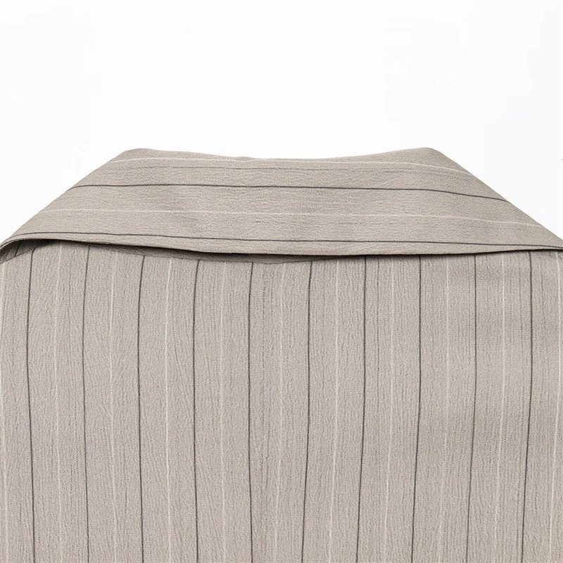 KEYANKETIAN Spring/Autumn New Women's Adjustable Waist Striped Shirt Leisure style Single Breasted Long Sleeve Loose Blouses Top