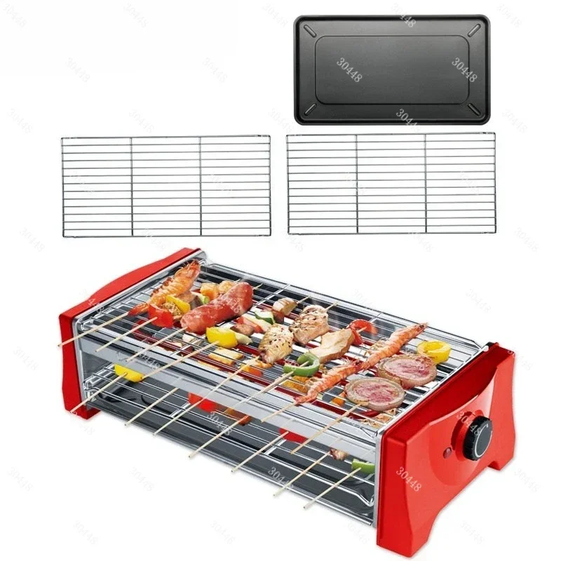 Large Smokeless Nonstick Electric Grill BBQ Grill Pan for Home 2000W High Power