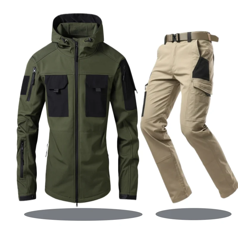 

2025 New Tactical Cargo Pants Men 4 Season Workwear Trousers American Style Casual Multi Pocket Outdoor Hiking Travel Pants