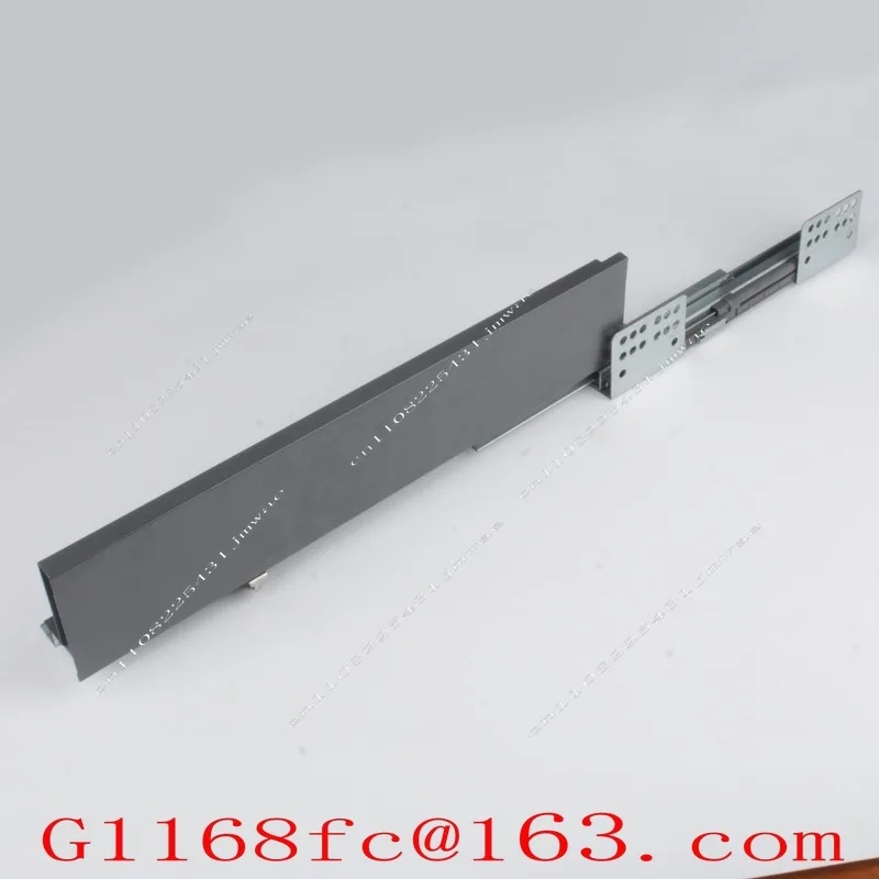 Ultra-thin Buffer Horseback Pumping Three-dimensional Adjustable Bottom Support Slide Hidden Drawer Track Steel Plate Pumping
