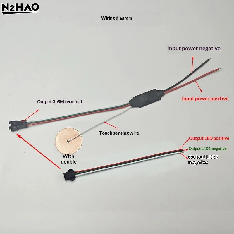 1 Set Copper Dimmer Switch Metal Copper Touch Switch For Metal Base Table Lamp/Aluminum LED Strip Copper Foil Induction Switch