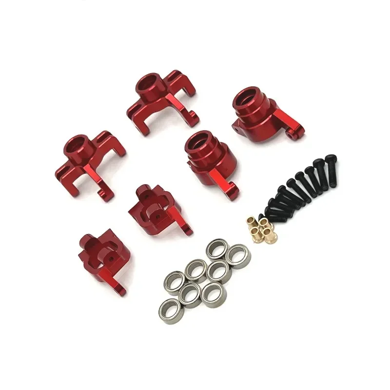 FOR Wltoys 144016 144018 Metal Steering Cup Steering Block Hub Carrier Rear Hub Carrier Kit RC Car Upgrade Parts Accessories