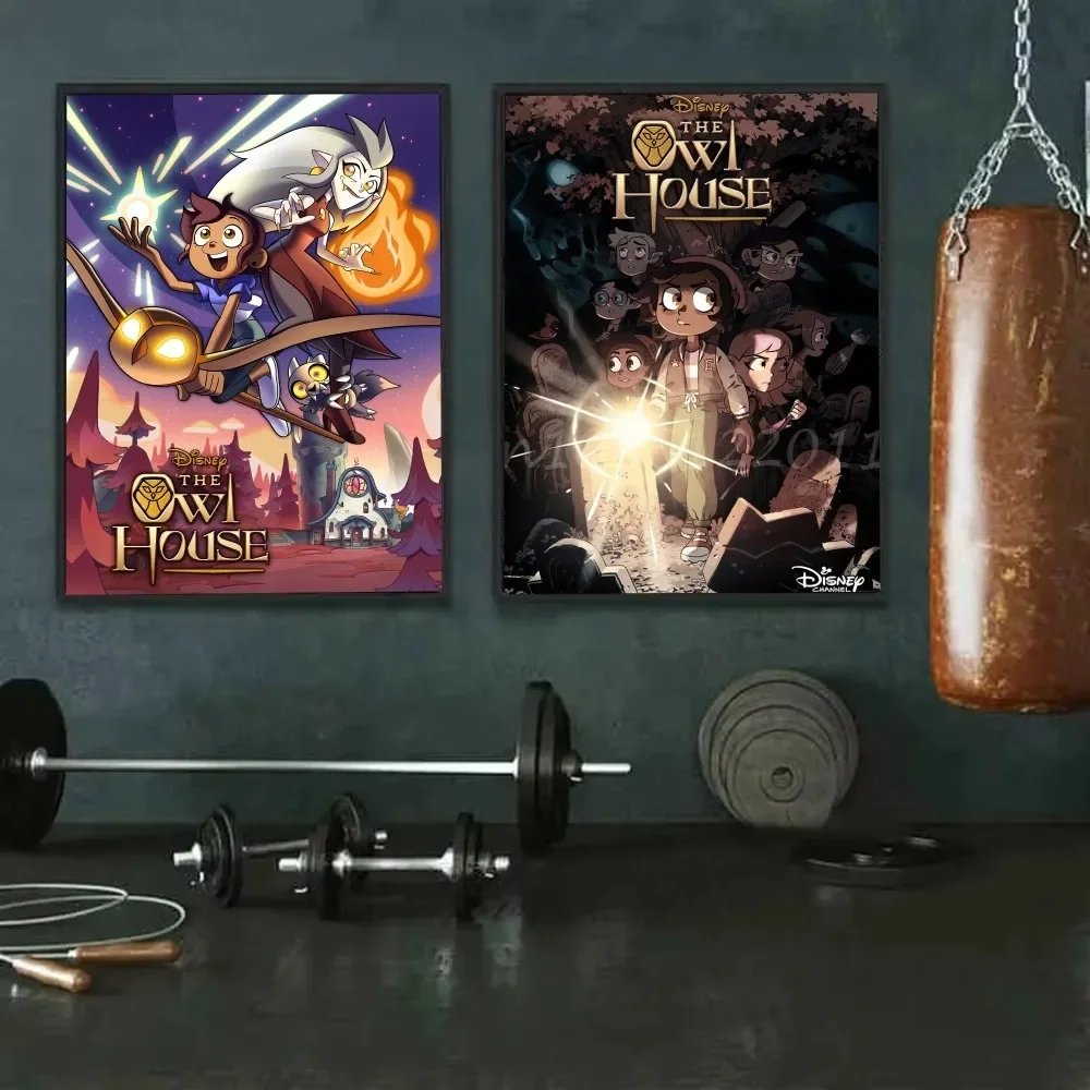 1 قطعة الكلاسيكية البومة البيت الفيلم المشارك ذاتية اللصق الفن ورقة مقاومة للماء ملصق مقهى بار غرفة جدار ديكور