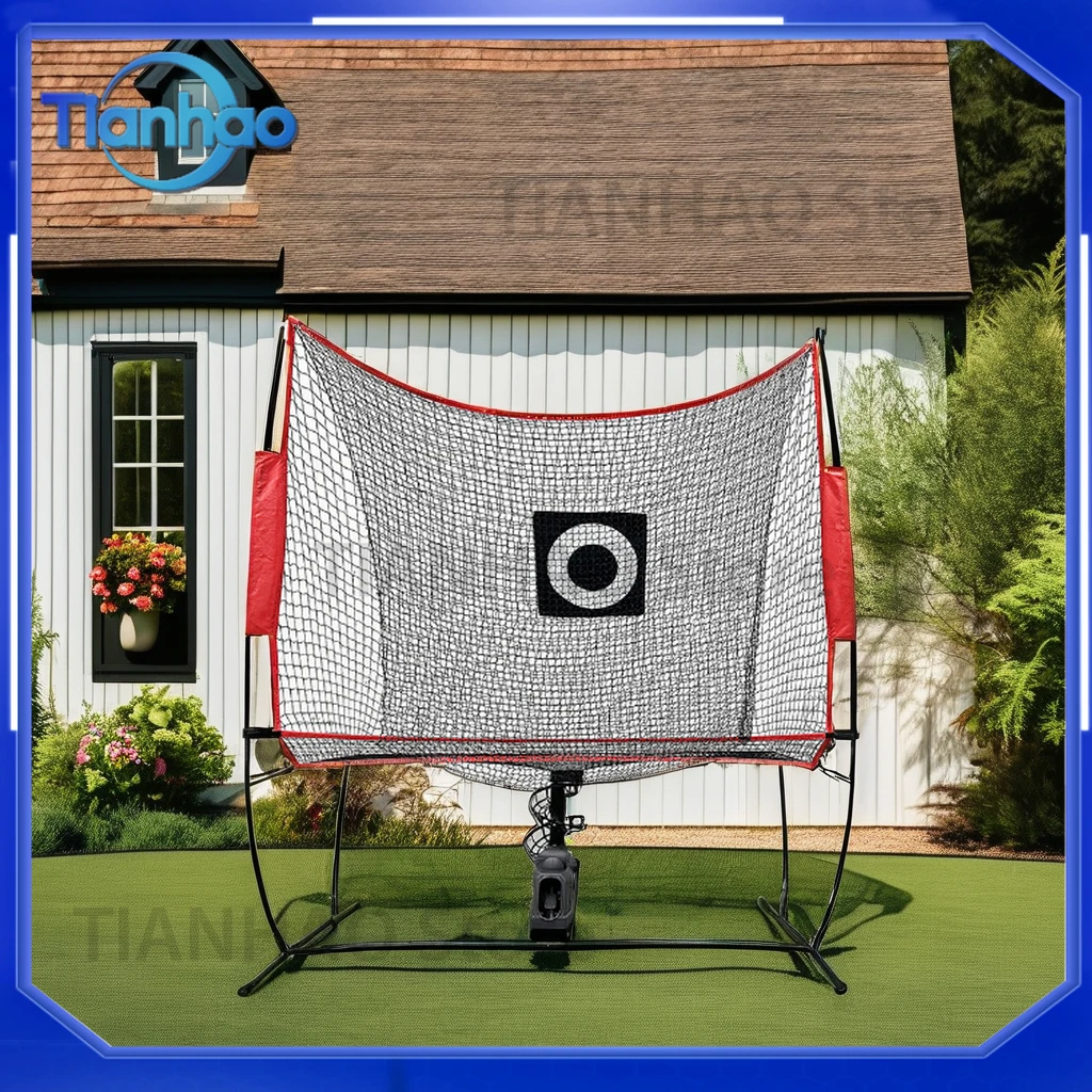 Durable Pickleball Tennis Padel Ball Target Net with Hit Return System Training Net and Launch Machine Set for All Standard