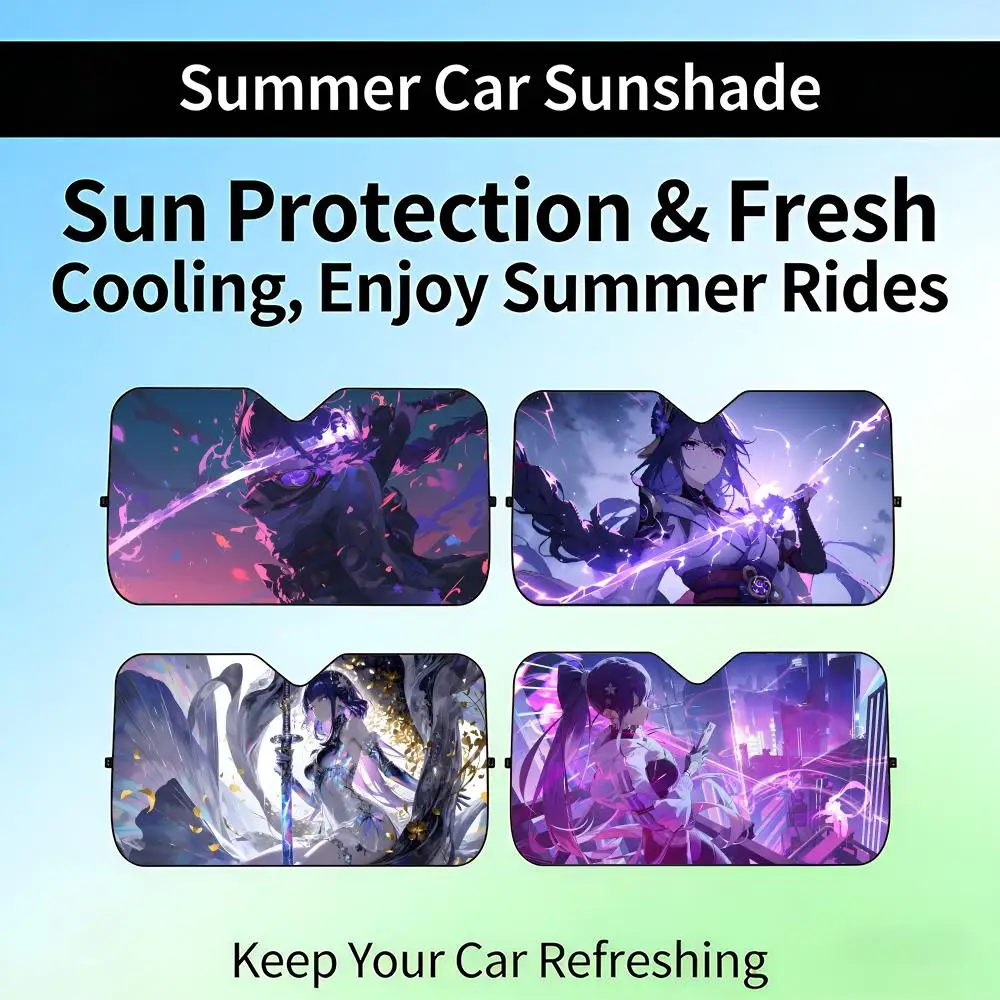 

Солнцезащитный козырек RRaiden Shogun для автомобиля, выдвижной, для лобового стекла, защита от УФ-излучения