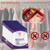10/20packs Natural Camphor Ball Wardrobe Shoe Odor Removal Insect-resistant Moth-proof Wardrobe Mildew Mothproof Pills Mothball