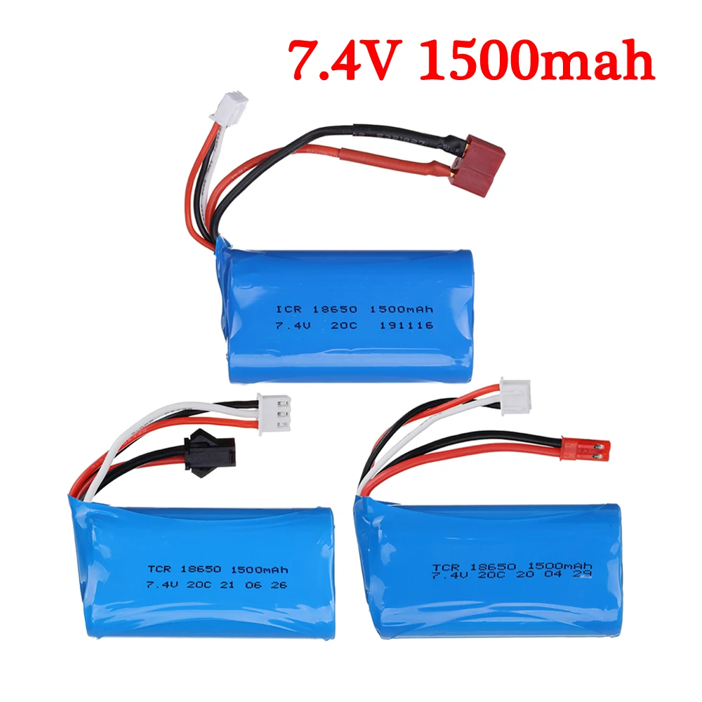 7,4 V 1500 mAh Lipo-Akku für Wltoys 144001   12428 12423 10428 MN99S D90 U12A S033g RC Auto Boote LKW Teile JST/SM/T/Tamiya Stecker