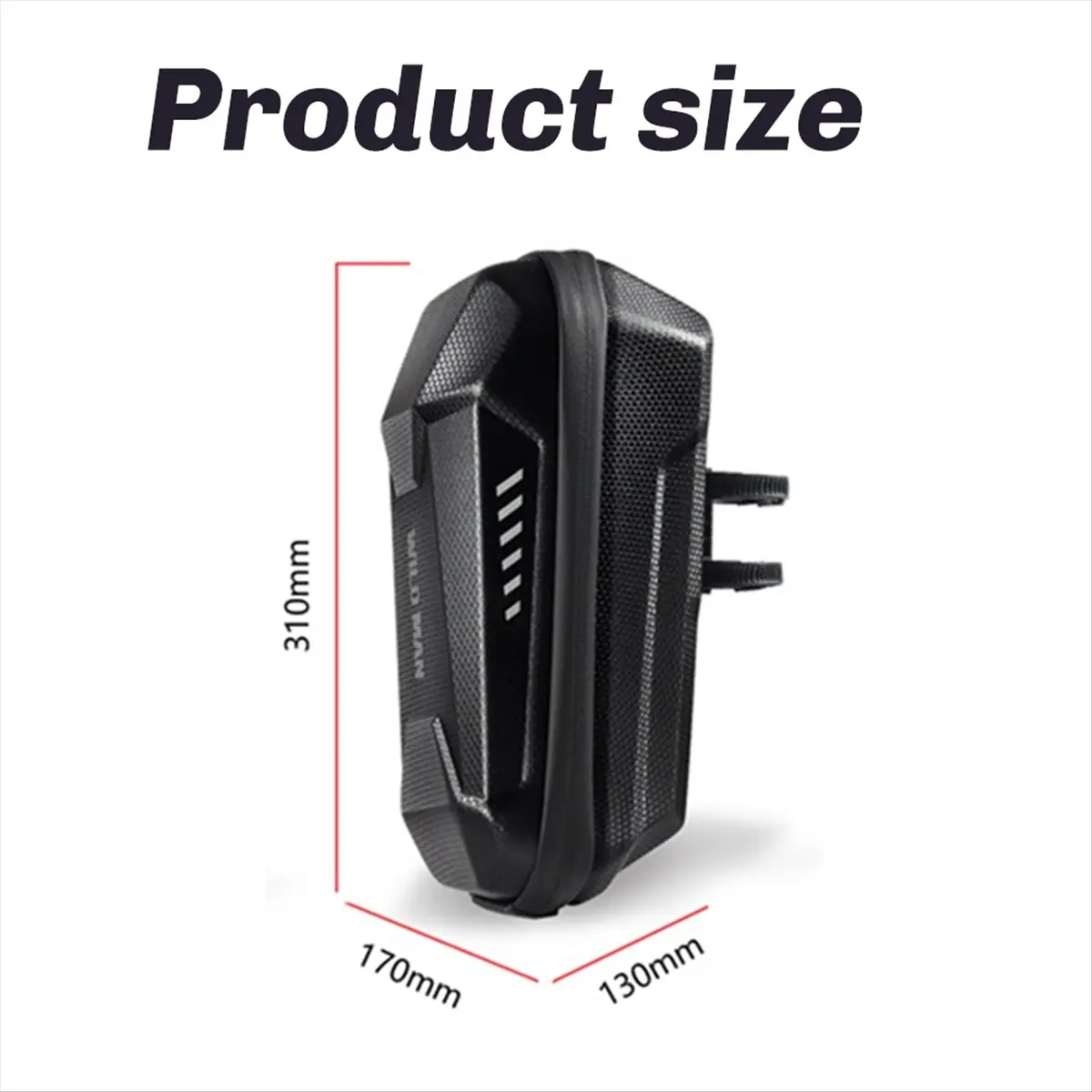 WILD MAN 4L Electric Scooter Front Storage Bag Hard Shell Bag Waterproof Skateboard Hanging Case for M365 Pro