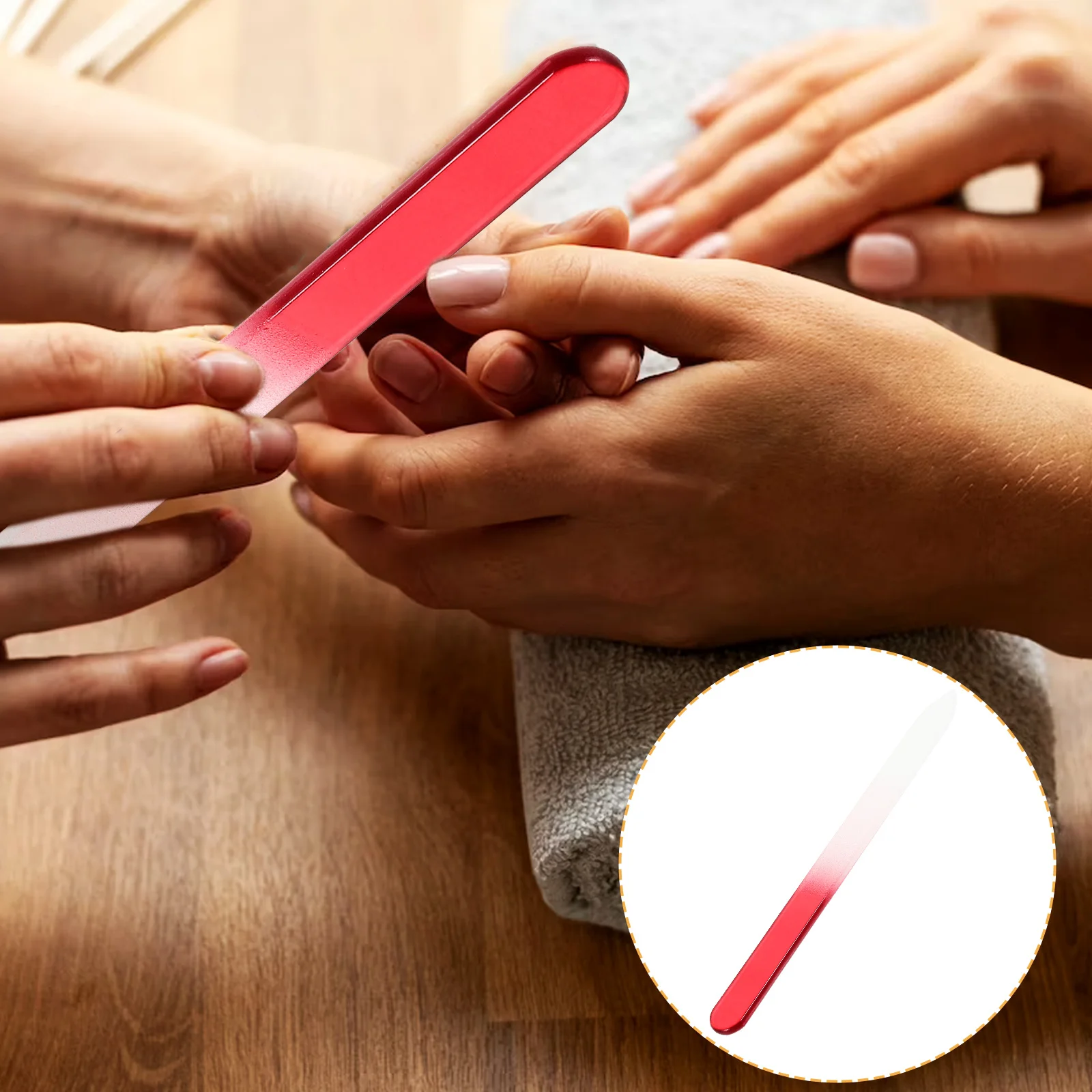 

Glass Nail Files Professional Manicure Pedicure Tool Non Porous Surface Safe Hygienic Reusable Fingernail Care