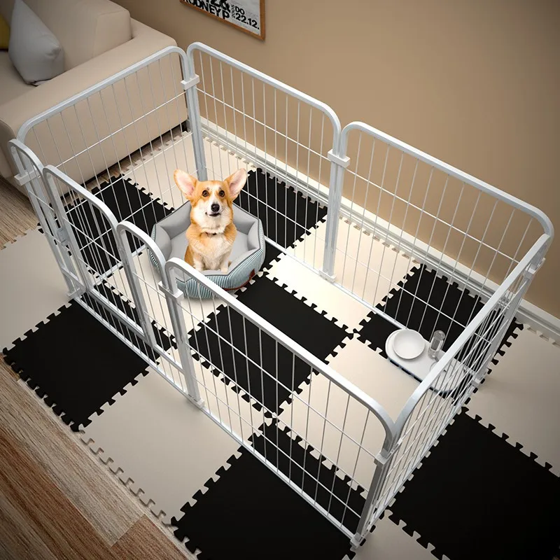 Indoor Dog Fence Inside House Adjustable Dog Fence Isolation Gate Iron Dogs Enclosure Home Teddy Playpen Pomeranian Pet Pens