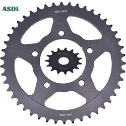 520 15T 46T Motorcycle Front Rear Sprocket For SUZUKI SFV650 2009-2015 SV650 2016-2022 SFV 650 SV 650 520-15T 46T Gladius 2013
