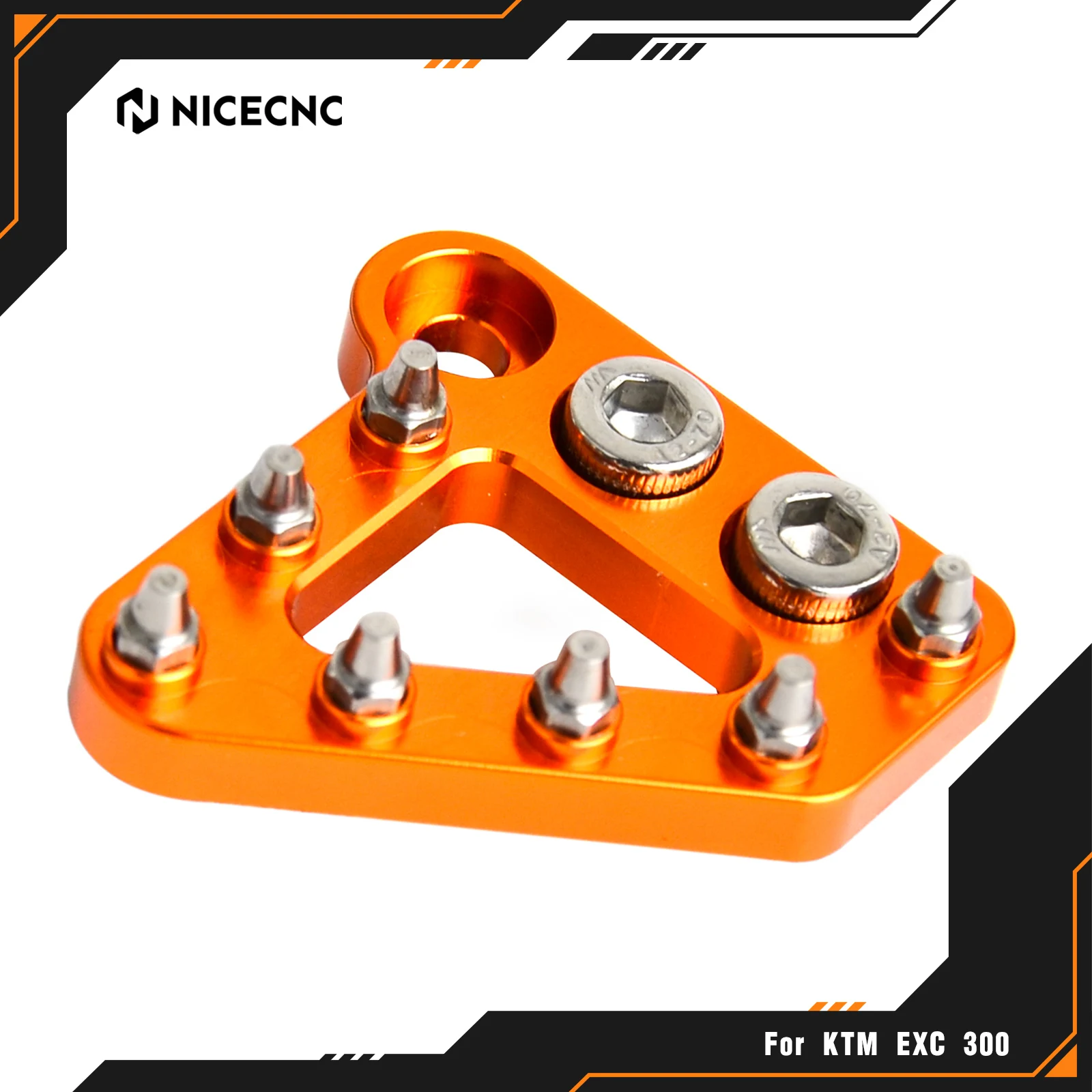 Nicecnc alavanca do pedal de freio placa passo para ktm 690 enduro smc supermoto duke 950 990 1050 1090 1190 1290 aventura smr smt super