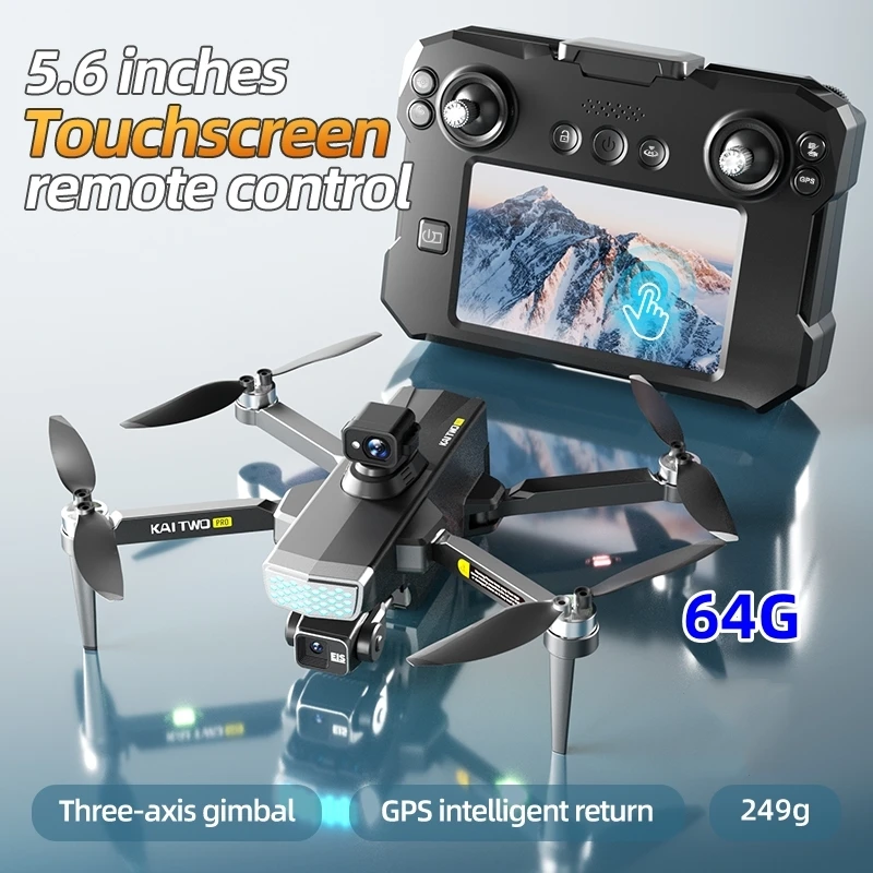 

Новый дрон KAITWO PRO 8K с профессиональной GPS-камерой HD, 5G Wi-Fi FPV, видео 8K, БПЛА с пультом управления с большим 5,6-дюймовым экраном, радиоуправляемый дрон.