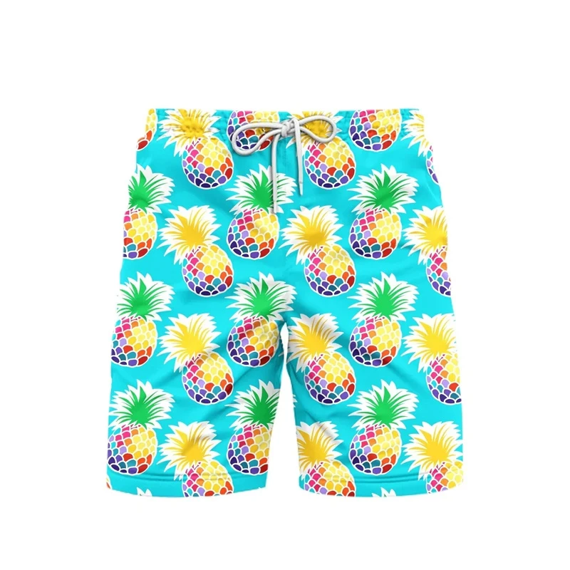 

Cartoon Cute Pineapple 3d Printed Shorts For Men Fruit Watermelon Casual Beach Shorts Quick Dry Fashion Streetwear Short Pants