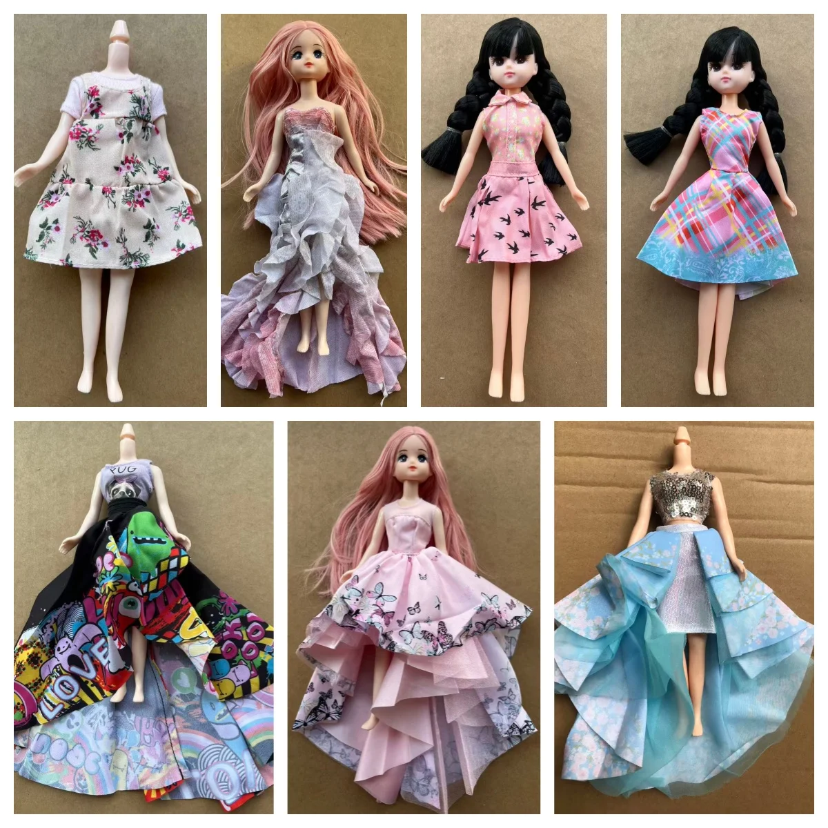 1/6 vestidos de boneca para blythy jenny boneca sweetpie vestido de luxo moda boneca roupas para boneca licca crianças brinquedo