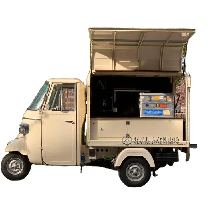 Outdoor Bar Ape Food Truck, Ice Cream Car, Electric Tricycle, 3 Wheels, Tuk Tuk, Customized, for Sale