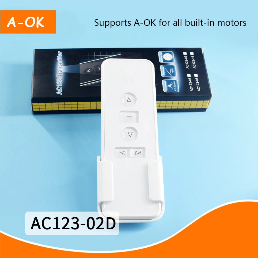 Electric curtain accessories A-OK remote control dual frequency dual control channel wireless RF transmitter AC123-02