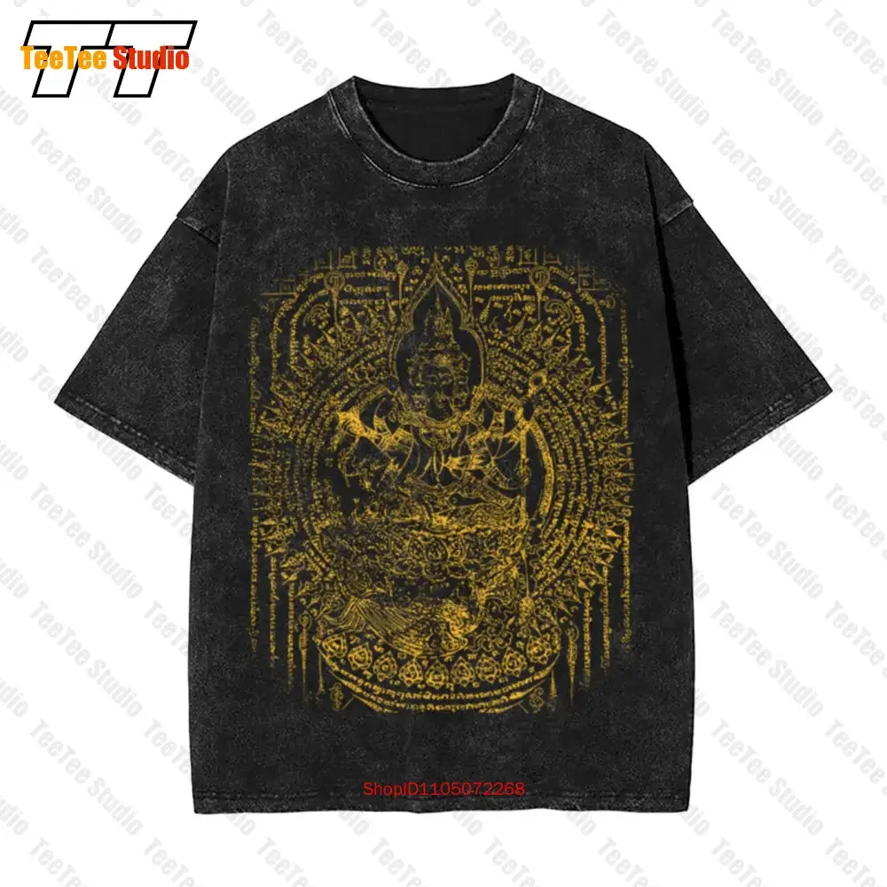 Sawadee Thai Traditional Sak Yant Twin Tigers Muay Vintage Oversized T-Shirt S 5Xl GPT3